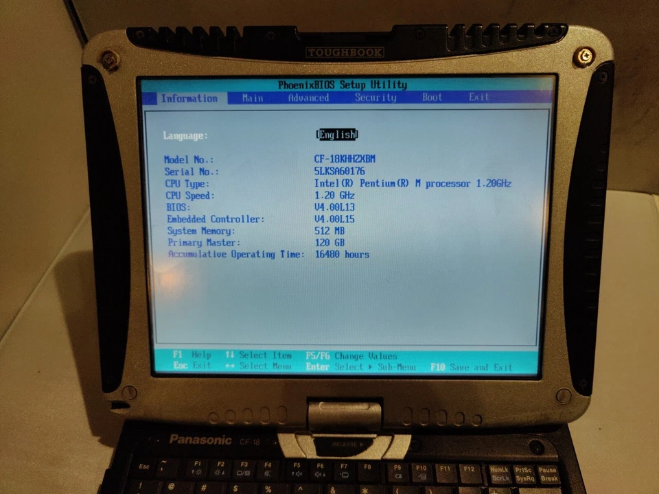 Panasonic Toughbook CF-18 BHAZXKM SIN HDD SIN cargador se vende como está leer información Foto 4 de 4