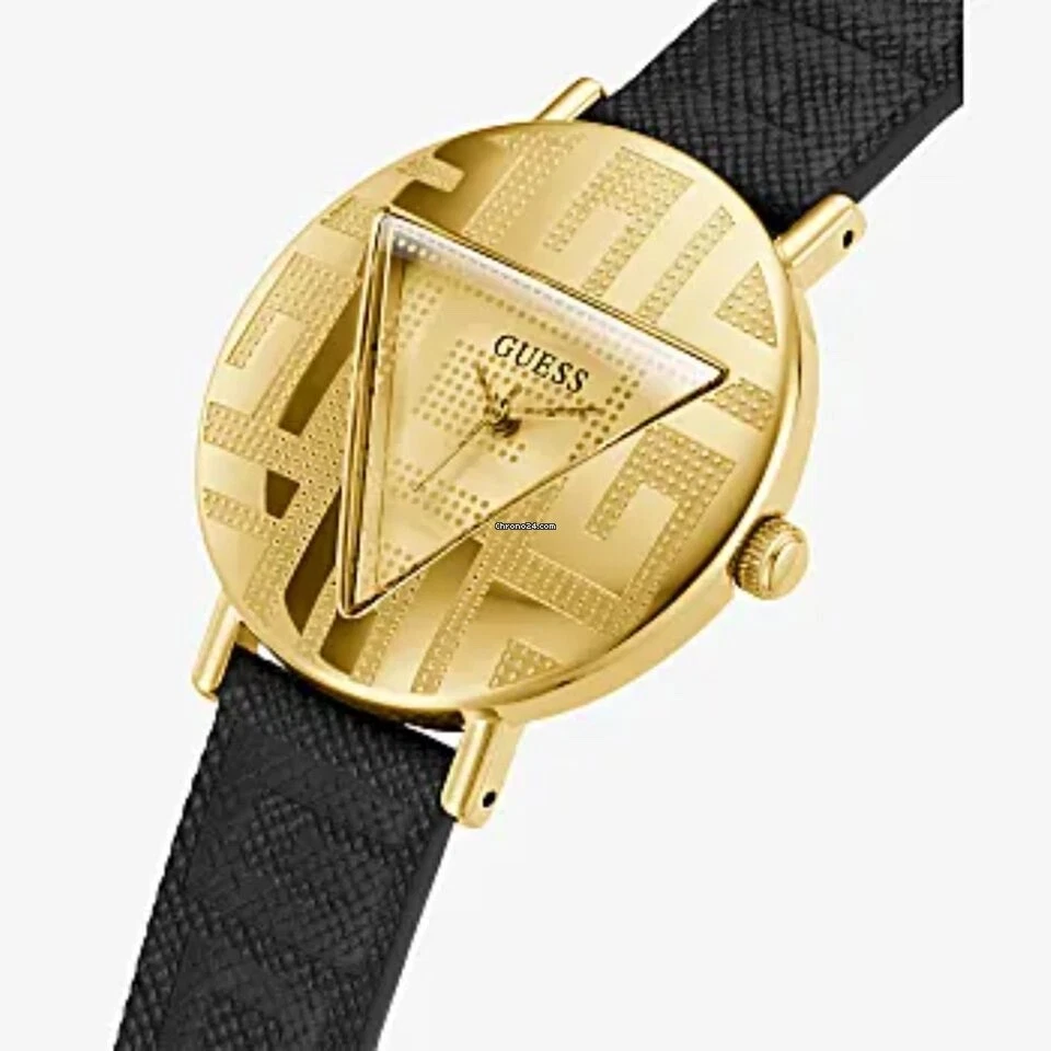 Gold tone case 2025 black silicone watch
