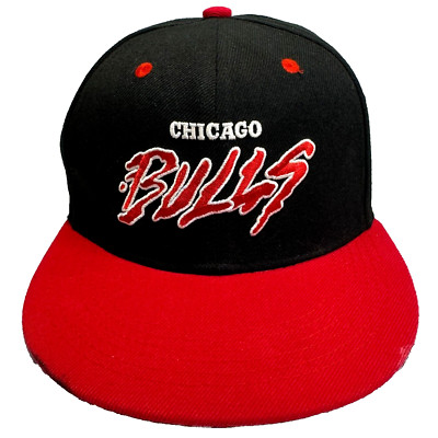 Chicago Bulls Hat Script Snapback BMO Black/Red Zebra Melonwear Louie Capozzoli
