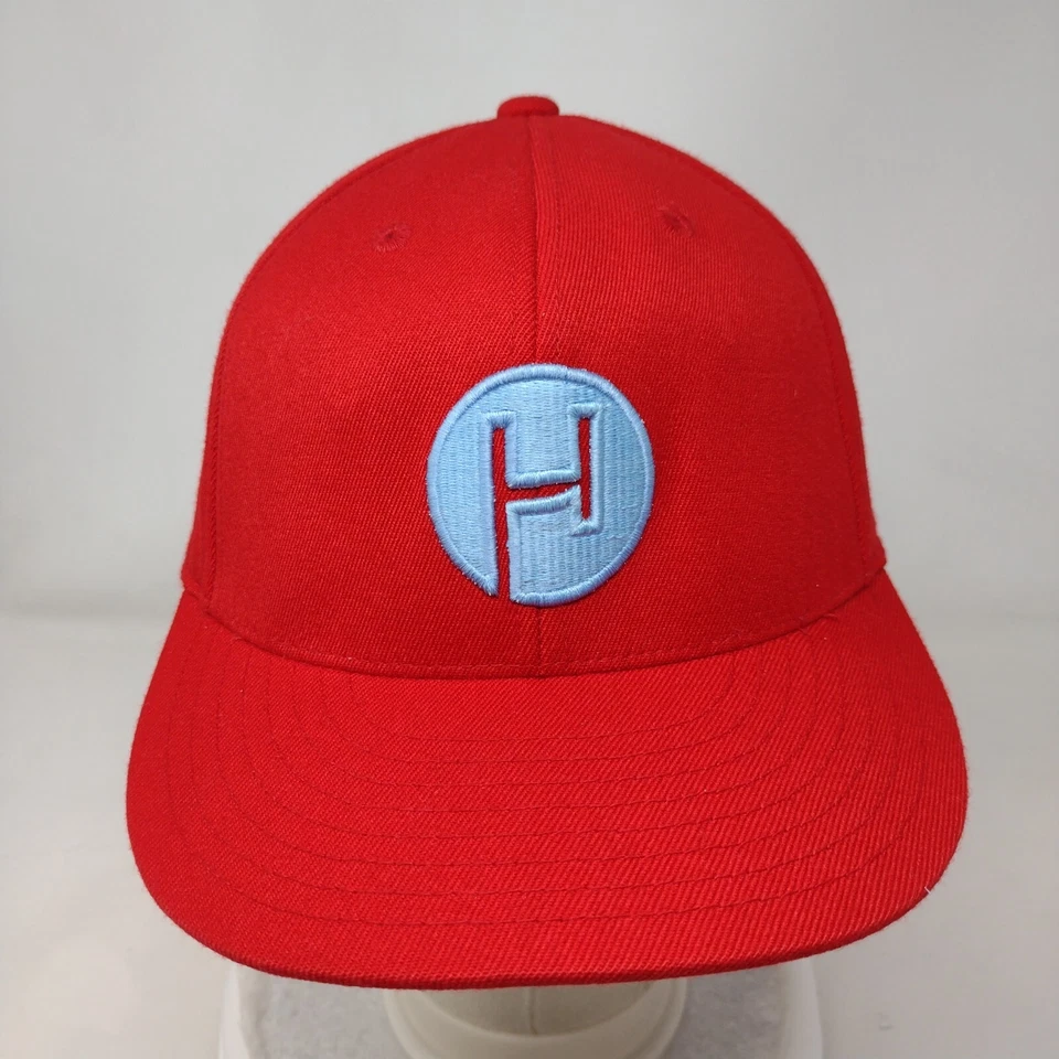 Sombrero ajustado Vivint Solar 210 rojo talla 7 1/4-7 5/8 bordado 6 paneles Flexfit Foto 2 de 4