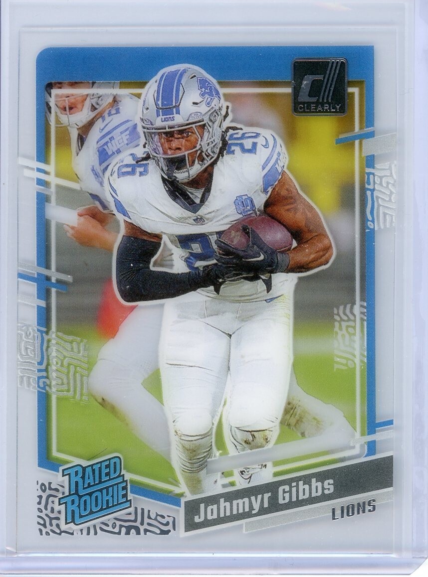 2023 Panini Clearly Donruss - Rated Rookie #62 Jahmyr Gibbs (RC)