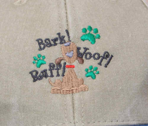 Embroidered Bark Woof Ruff Dog Cap | eBay