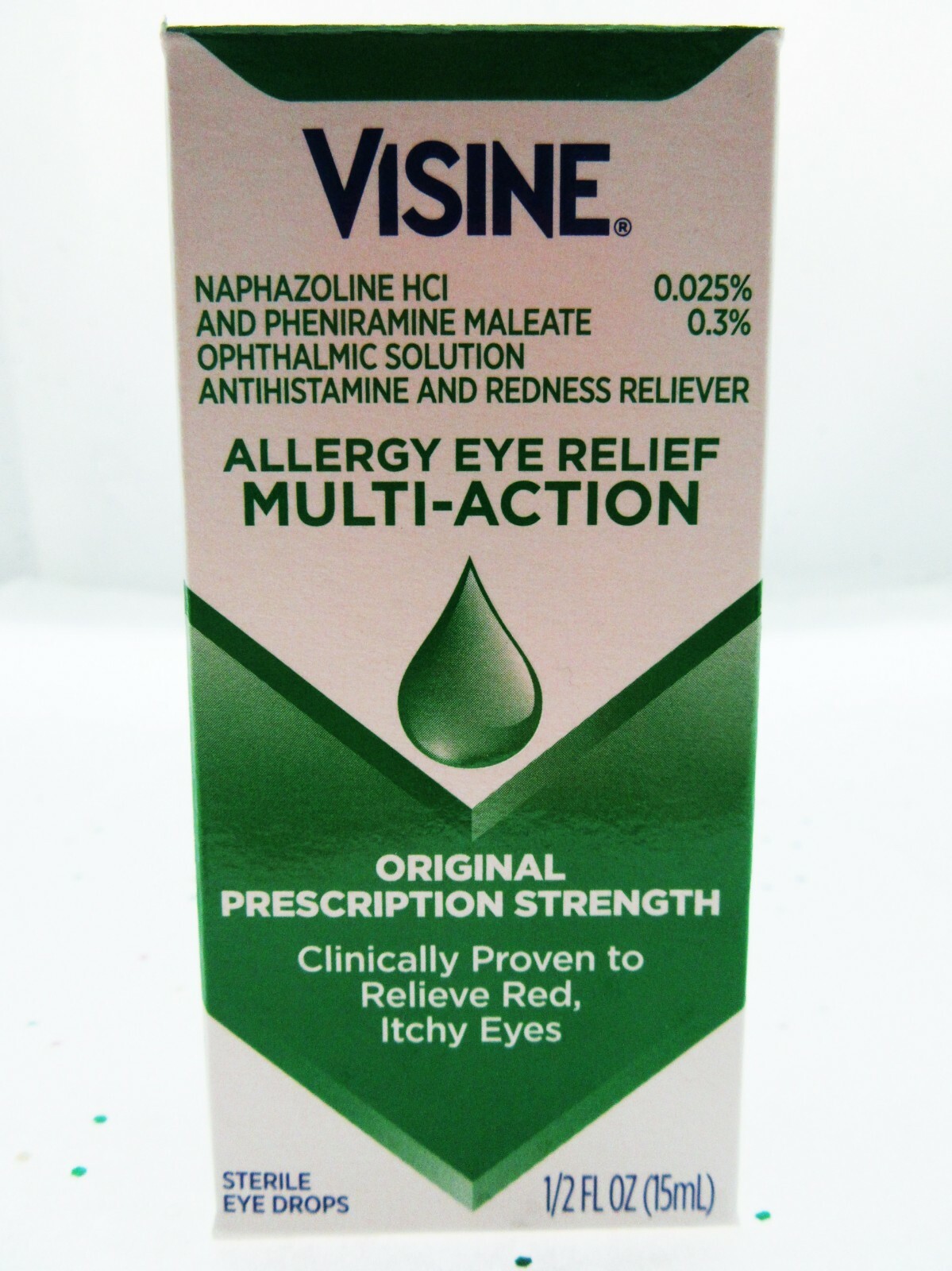 Visine A Allergy Antihistamine Reliever Eye Drops Lubricant, 0.5 fl oz