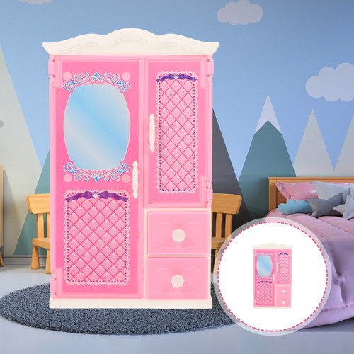 Mini Wardrobe Toys Dollhouse Storage Cabinet Uncolored Furniture Model - Picture 12 of 12