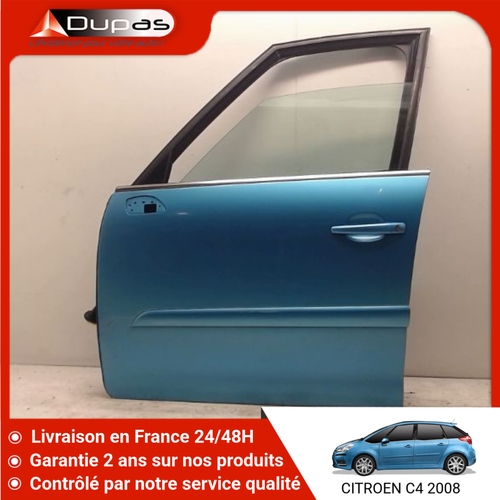 Portière Avant Gauche Pour Citroën C4 Phase 1 – Réf. 00009002W0 – Occasion En Bon état – Garantie 12 Mois