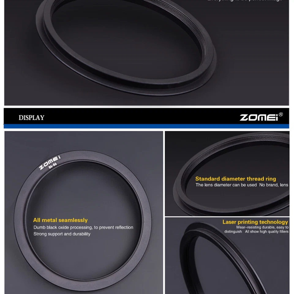 Metal Step Up Filter  Lens Adapter Ring from 67 to 82mm Filter Thread Cokin Z - Image 3 of 4