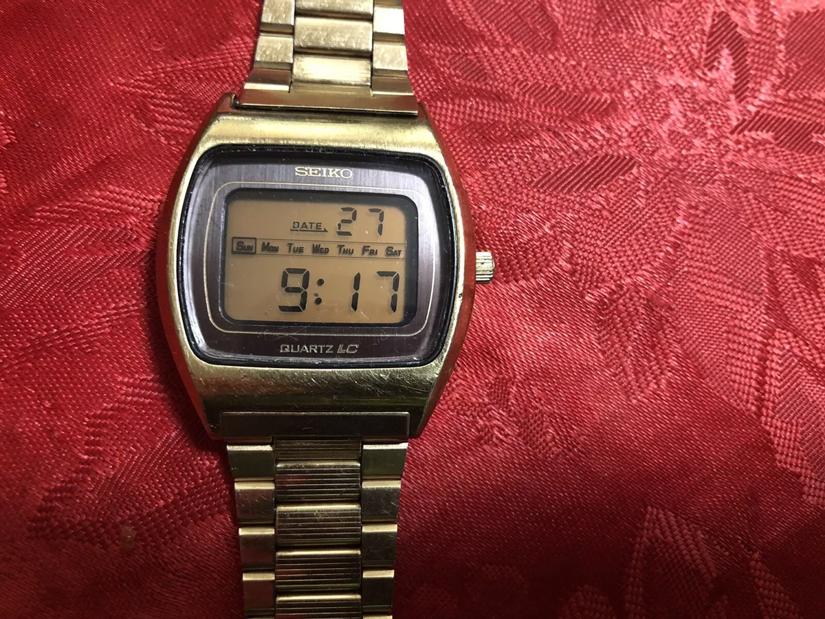 Seiko gold shop digital watch