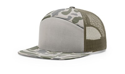 Richardson 168 7 Panel Trucker Hat 168P Snapback Flat Bill Mesh