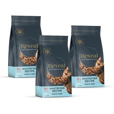 Reveal 3 Pound Pack of 3 Natural Whitefish Dry Cat Food Grain Free Nutrient Rich