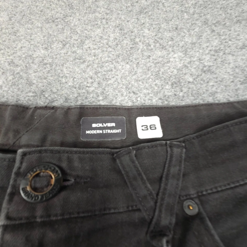 Volcom Shorts Mens 36 Black Denim cotton skater Distressed summer beach Size 36 - Image 2 of 4