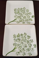 Paula Deen Low Country At Home Casual Salad Sandwich Deseret Snack Plate Set 2