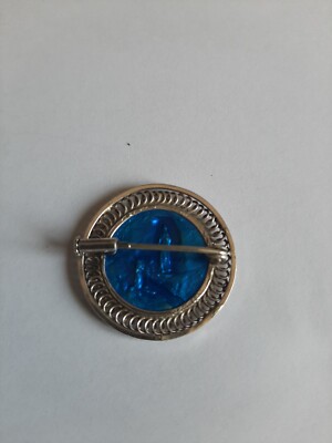 Broche Ancienne Religieuse Vierge Marie - Argent Massif 925 - Lot B361 - Très Bon état