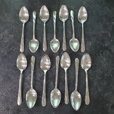 38pc Oneida Community Bridal Wreath Tudor Plate Silverplate Flatware 1950s