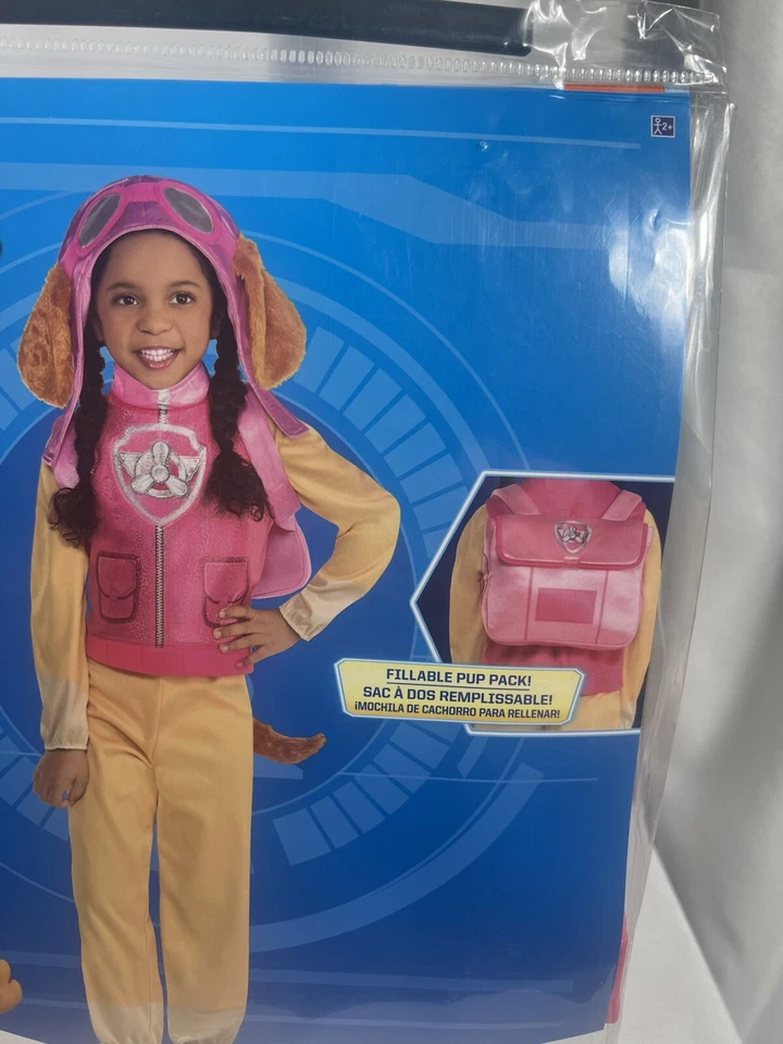 Disfraz Skye Nickelodeon PAW Patrol para niños pequeños talla 2 rosa y tostado 3 piezas Nuevo con etiquetas Foto 2 de 4
