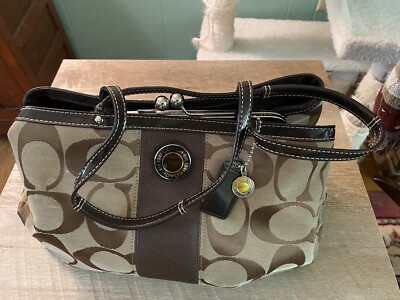 Coach Brown Signature Purse No. K1276- f19190 Carryall Satchel