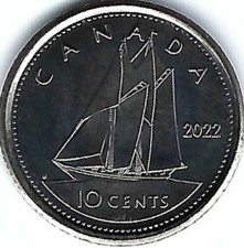 2022 Canada First Strike Brilliant Uncirculated Schooner 10 Cent Coin!