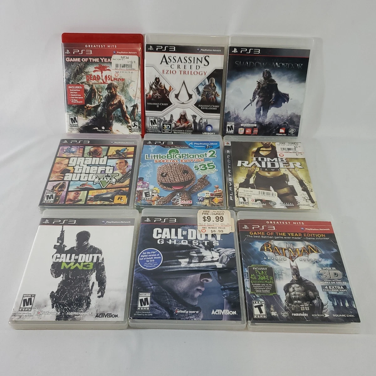 Lot of 4 Ps3 Games - Assassins Creed, Brotherhood, Revelations, Call Of  Duty Bl