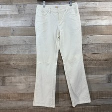 Talbots Petites Ivory Stretch Corduroy Pants Bootcut Vintage Cream Size 2P