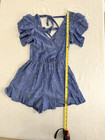 American Eagle Womens chambray romper Sz XS Boho Cottagecore Coastal Cowgirl Y2K — photo 8