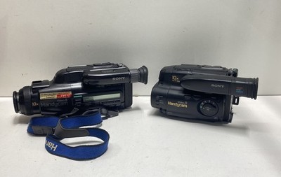 Vintage Sony Handycam CCD-FX510 & CCD-TR65 Video 8 Camcorder 2 Piece Lot
