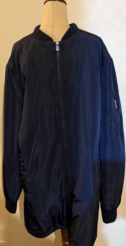 Only & sons Camp Long Bomber Puffer Jacket Navy Blue Sz Tall Medium