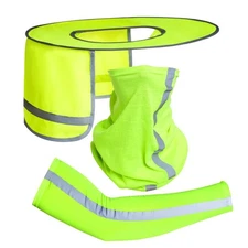 3 Pcs Hard Hat Sun Shade Full Brim Mesh Neck Sun Shield Bandana Face Scarf UV...
