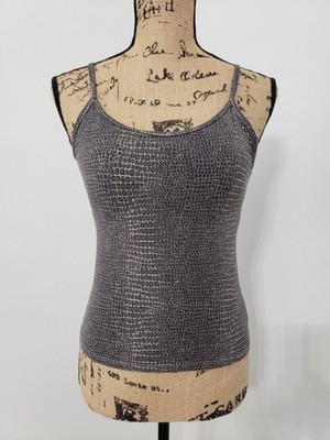 NY&C Women's Spaghetti Strap Brown Snake Print Top Size Small