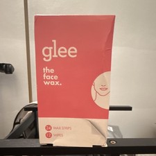 glee Face Wax Strips 24 Soft Wax Strips Lychee Scent with 12 Wipes for Women