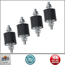 4pcs Rubber Vibration Isolator Mounts 25x25mm Shock Absorbers with M6x19mm Studs