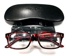Ray Ban RB5225 5034 Red Tortoise Rectangle Eyeglasses 52-17 140 Case Cloth New