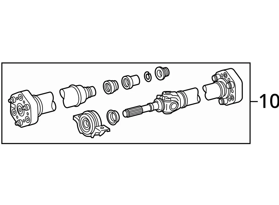 Eje de transmisión trasero tracción trasera LWB compatible con 07-17 LEXUS LS460 606237 Foto 4 de 4