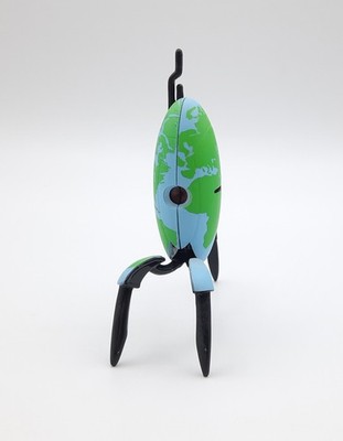 NECA Portal 2 Earth sentry turret figure 2'' Series 1 Valve world map globe