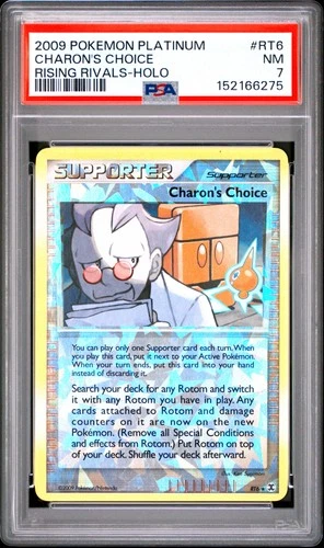 2009 POKEMON PLATINUM RISING RIVALS #RT6 CHARON'S CHOICE-HOLO PSA 7
