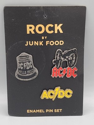 NEW 3 PACK AC/DC Logo Enamel Pin Set Hells Bells Exclusive Collectible