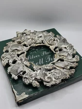 Silver plated Shell Trivet/ Wall Hanging