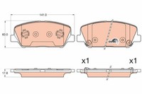 NEU - TRW GDB3582 Bremsbelagsatz, Scheibenbremse FüR Hyundai KIA