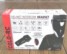 Motorcycle COLO-RC Bluetooth Headset Helmet Intercom, FM Radio - New Open Box 