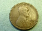 1927-S LINCOLN CENT VF/F