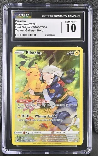 Pikachu Trainer Gallery Lost Orgin CGC 10