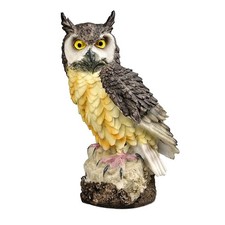 NA Statue da Giardino Gufo Soprammobile Gufi da Collezione in Resina Decora QWMX