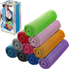 Cooling Towel 10 Pack Ice Towel Microfiber Neck Face Gym Yoga Camping Sports