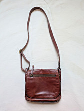 Fossil Brown Leather Saddle Crossbody Messenger Flap Bag