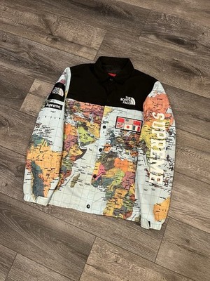 The North Face x Supreme 2014 Atlas Map Expedition Jacket Size Medium no zipper