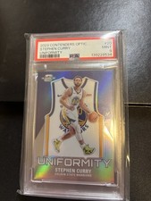 2023-24 Contenders Optic Stephen Curry Uniformity Silver #20 Warriors PSA 9