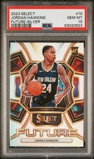 JORDAN HAWKINS 2023-24 SELECT ROOKIE FUTURE SILVER PRIZM RC PSA 10 Gem Mint