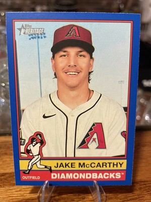2025 Topps Heritage - High Number SP Jake McCarthy #473 Dark Blue Border