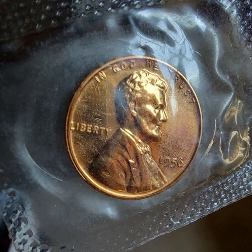 1956 Proof Lincoln Wheat Cent — BU RD — in Mint Cello