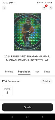 Michael Penix Jr RC 2024 Panini Spectra Gamma-Interstellar /50