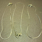 3 x 925 Sterling Silver Fine Chains Jewellery Bundle 1.39g