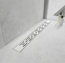 Linear Shower Drain, Shower Drain 36 Inch with Bar Pattern Grate, AISI 304